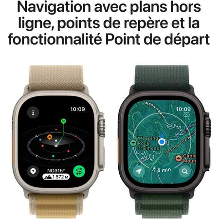 Apple Watch Ultra 2 GPS + Cellular - 49mm - Cassa in Titanio Nero - Cinturino Milanese Loop in Titanio Nero - L