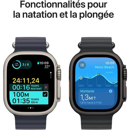 Apple Watch Ultra 2 GPS + Cellular - 49mm - Cassa in Titanio Nero - Cinturino Milanese Loop in Titanio Nero - L