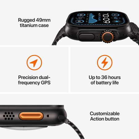 Apple Watch Ultra 2 GPS + Cellular - 49 mm - Cassa in titanio naturale - Cinturino ad anello alpino marrone chiaro - Medio