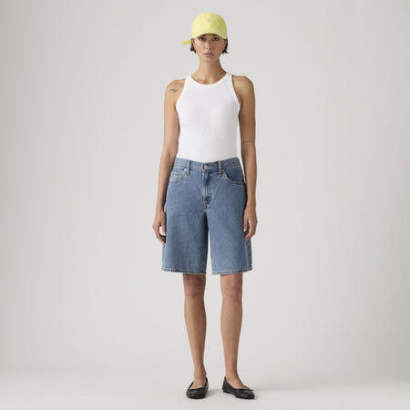 Levi's Jort Baggy Dad Bermuda donna denim oversize vita media Own It Blu