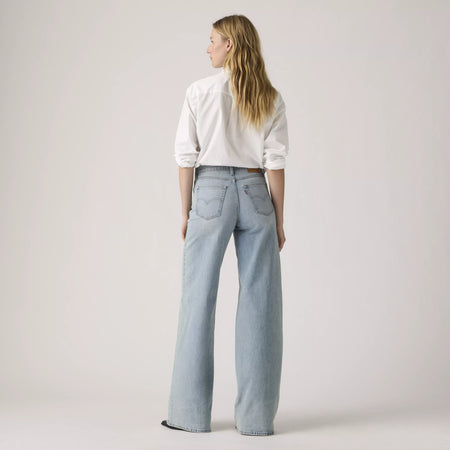 Levi's 728™ High Rise Wide Leg Jeans Donna Vita Alta Gamba Ampia Denim Chiaro