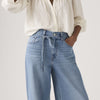 Jeans donna Levi's XL Straight oversize in TENCEL blu gamba larga vita media