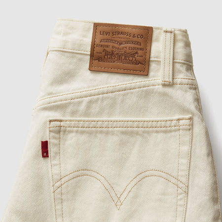 Levi's Short Oversize Donna Vita Alta Denim Bianco Snowing In LA A93110007