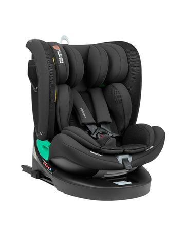 KIKKABOO Seggiolino Auto 40-150 cm i-Reverse i-SIZE Black - Seggiolino Auto con Base Isofix, Da 40 a 150 cm, Omologato ECE R129/03, Girevole A 360° E Reclinabile, Gruppo 0+/1/2/3 Da 0 A 12 Anni, Black, nero