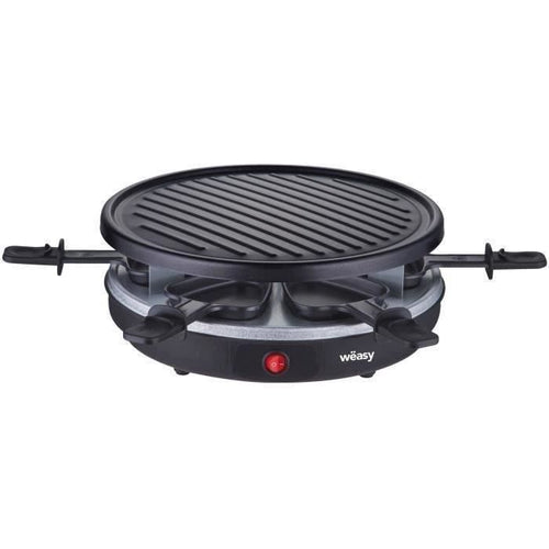 WEASY LUGA60 - Raclette e grill per 4 persone - 900W - Rivestimento antiaderente - 30x30cm - Piatto rimovibile