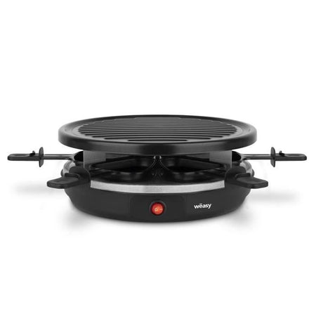 WEASY LUGA60 - Raclette e grill per 4 persone - 900W - Rivestimento antiaderente - 30x30cm - Piatto rimovibile