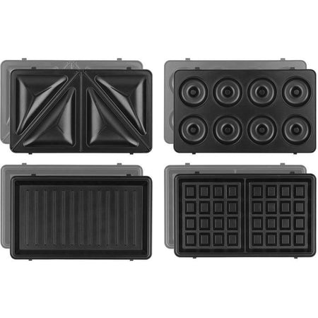 WEASY JOY600 - Macchina per sandwich 4 in 1 - 4 piastre intercambiabili - 750W - Lampada spia - Rivestimento antiaderente