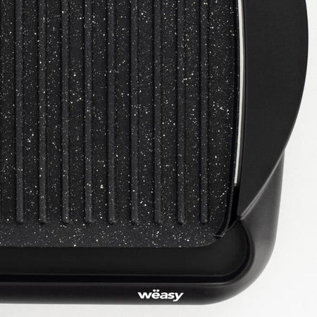 Weasy STO52 Pancha elettrico 2000W - Piatta effetto pietra - 52x27 cm - temperatura regolabile - Revocatura anti -adesiva - serbatoio rimovibile
