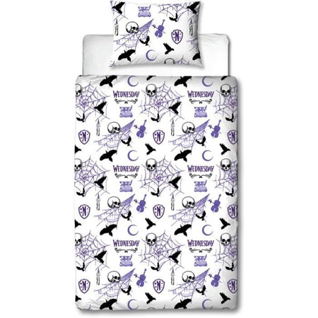 Completo letto reversibile - MERCOLED - Microfibra - 1 copripiumino 140 x 200 cm + 1 federa 63 x 63 cm