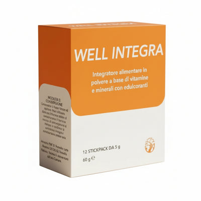 Integratore Multivitaminico in Stick WELL INTEGRA Energia e Difese Immunitarie 12 bustine da 5g