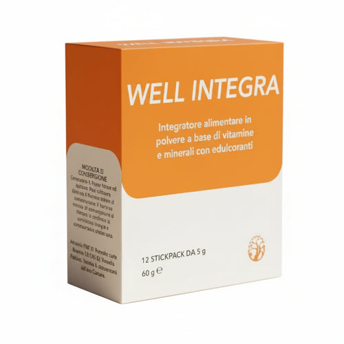 Integratore Multivitaminico in Stick WELL INTEGRA Energia e Difese Immunitarie 12 bustine da 5g