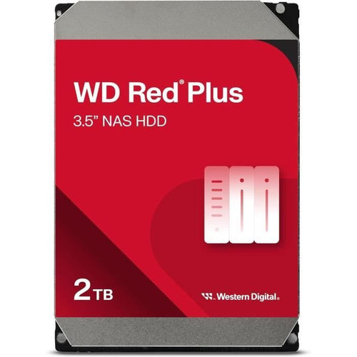 Disco rigido interno - WESTERN DIGITAL - Red Plus - 2TB - 3,5 - NAS dedicato - Classe 5400 RPM - SATA 6 GB/s (WD20EFPX)