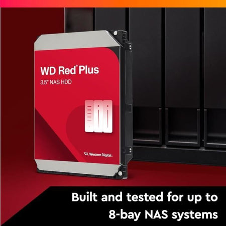Disco rigido interno - WESTERN DIGITAL - Red Plus - 2TB - 3,5 - NAS dedicato - Classe 5400 RPM - SATA 6 GB/s (WD20EFPX)