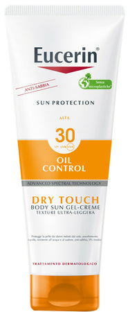 Eucerin OIL CONTROL 30 SPF DRY TOUCH - assorbimento rapido, resistente all'acqua e al sudore, anti sabbia, 0% residui - 200ml -