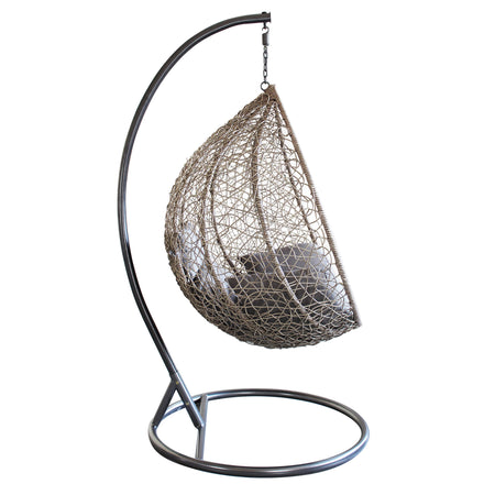 JAKI - sedia sospesa da giardino Grigio