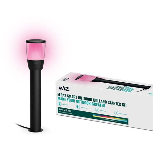 Starter kit terminale connesso da esterno WIZ ELPAS 12V - Girandole - Alluminio - LED integrato - Nero