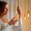 Starter kit WiZ 2 lampadine Edison collegate Bianco variabile E27 50W + Dimmer con telecomando Nomadic