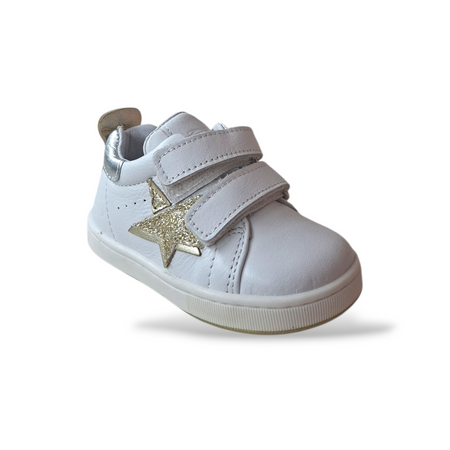 Scarpe Primi Passi Bambina Balducci Cita Soft Pelle Bianco Platino Argento Made in Italy