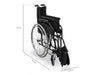 Sedia a rotelle pieghevole in acciaio Wellcore