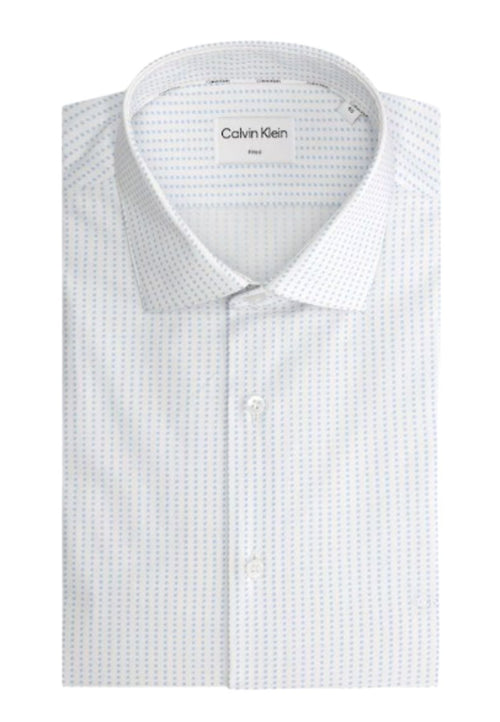 calvin klein CAMICIA THERMO TECH STRIPE FITTED SHIRT da uomo