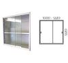 Porta scorrevole in vetro con telaio verniciato per fronte scaffalatura cm. 120x122h