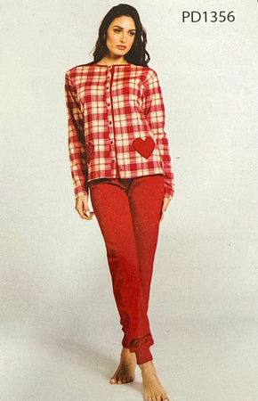 Pigiama Donna Autunno/Inverno Papalina Melodi in Cotone Interlock – Made in Italy