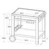 Carrello di servizio - COOK'IN GARDEN - Media 80 - 100% metallo