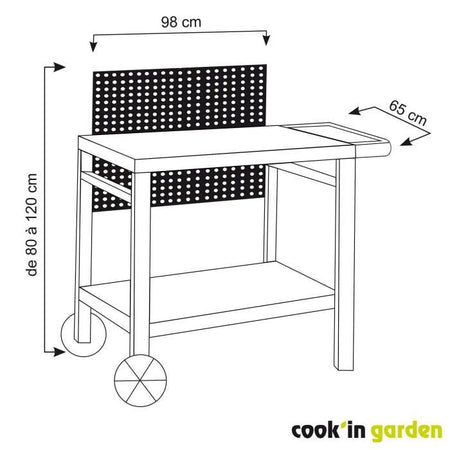 Carrello di servizio - COOK'IN GARDEN - Reva 80 - 100% metallo