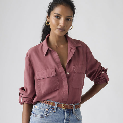 Levi's Camicia Donna Elaine in Lyocell TENCEL™ Crushed Berry Relaxed Fit