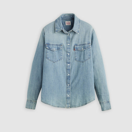 Levi's Camicia Donna Iconic Western in Denim Blu Bite Back Regular Fit