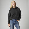 Levi's Felpa Donna con Cappuccio Logo Anthracite Night Nero Regular Fit
