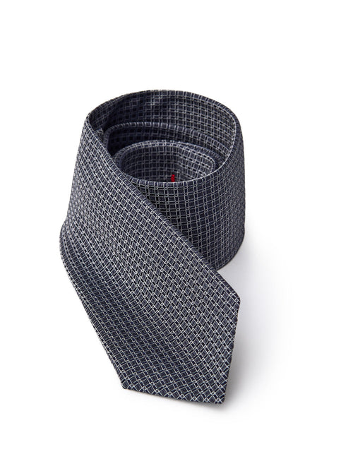 JIL SANDER Cravatta in Grigio e Blu Navy 7 cm Jil Sander da uomo