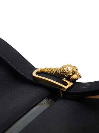 Gucci Gonna Nera con Zip e Cintura da donna