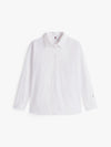 Tommy Hilfiger camicia donna oversize in popeline di cotone bianca
