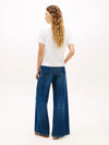 Tommy Hilfiger T-shirt donna in cotone stretch bianca con logo ricamato regular fit