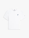 Tommy Hilfiger T-shirt donna in cotone stretch bianca con logo ricamato regular fit