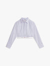 Camicia donna corta Tommy Hilfiger in cotone con elastico logo – Regular fit WW0WW489030Y9