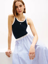 Gonna donna midi Tommy Hilfiger in cotone con elastico logo – Mod. WW0WW489360Y9