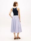Gonna donna midi Tommy Hilfiger in cotone con elastico logo – Mod. WW0WW489360Y9