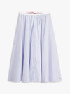 Gonna donna midi Tommy Hilfiger in cotone con elastico logo – Mod. WW0WW489360Y9