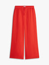 Pantalone donna Tommy Hilfiger in lino relaxed fit ampio rosso WW0WW48970SNE