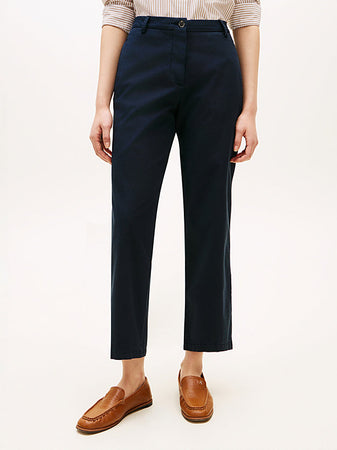 Pantalone donna chino Tommy Hilfiger slim fit in cotone stretch washed – WW0WW49647C1G