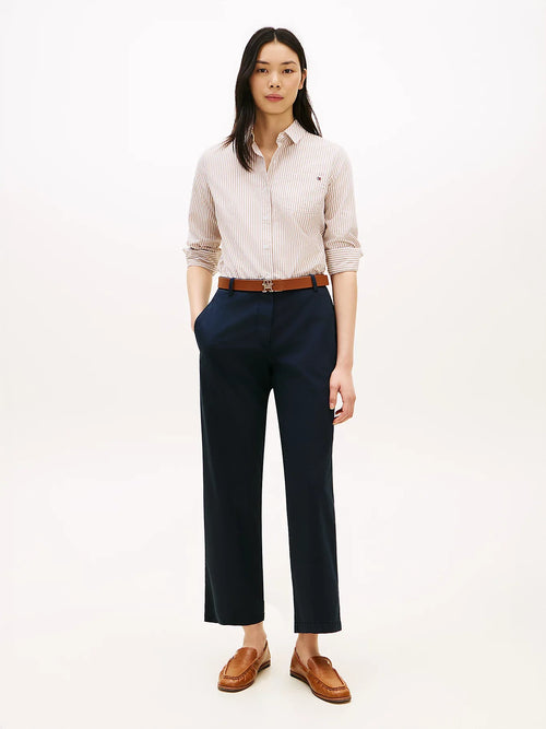 Pantalone donna chino Tommy Hilfiger slim fit in cotone stretch washed – WW0WW49647C1G