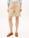 Shorts donna Tommy Hilfiger chino regular fit beige washed WW0WW49648AEG