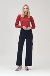 Pantaloni cargo in maglia