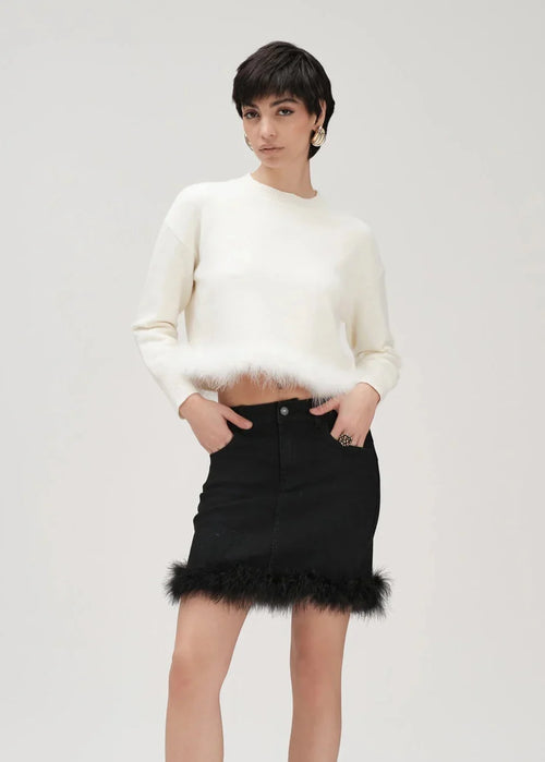 Maglia con piume