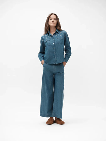 Pantalone Ampio In Chambray