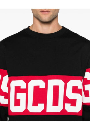 GCDS FELPA BAND LOGO CREWNECK da uomo