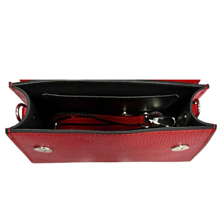 Modarno Borsetta donna trapezio in vera pelle dollaro 21x8x16 cm