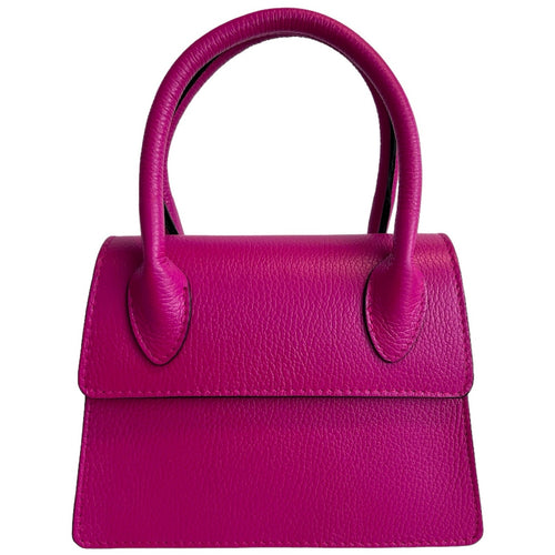 Modarno Borsetta donna trapezio in vera pelle dollaro 21x8x16 cm